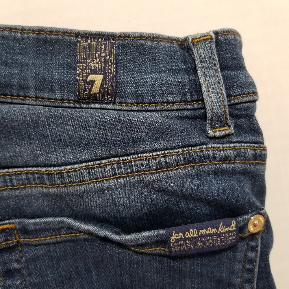 7FAM jeans 27 High Waist Skinny Slim Illusion Luxe Lovestory denim stretch - Picture 13 of 16